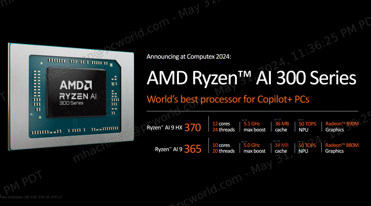 AMD Ryzen AI 300 speeds and feeds