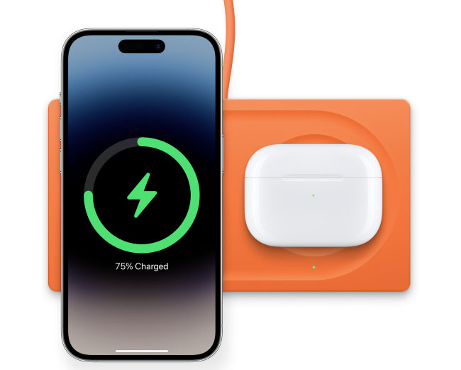 Belkin BOOST CHARGE PRO 2-in-1 Wireless Charger Pad with MagSafe Orange