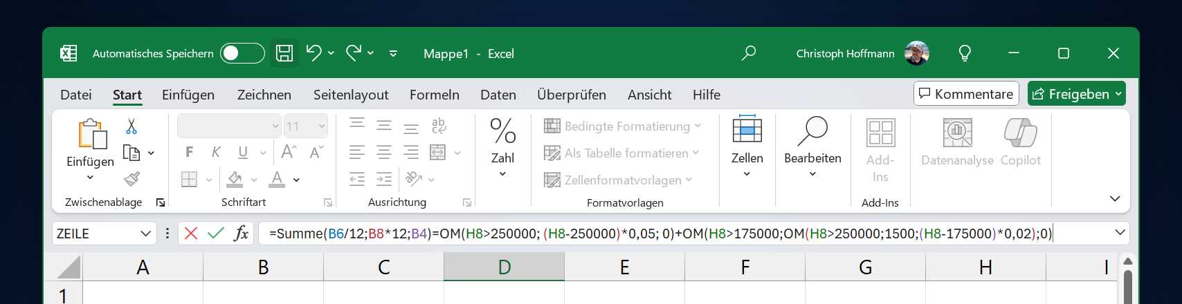 Excel Formel