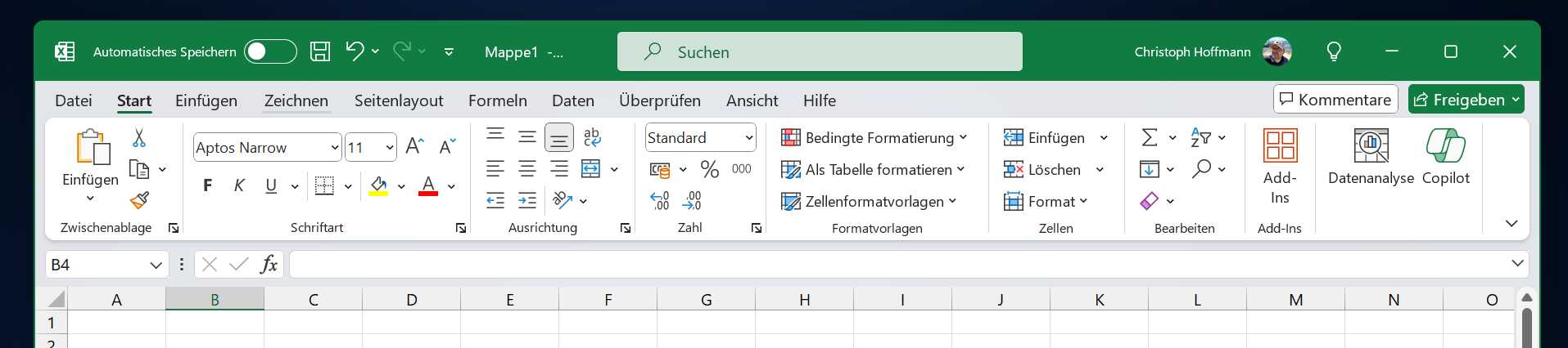 Excel Menüband