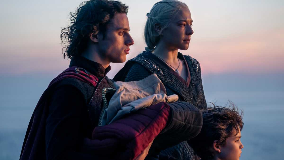Rhaenyra Targaryen, Jacaerys Velaryon, Joffrey Velaryon in House of the Dragon season 2