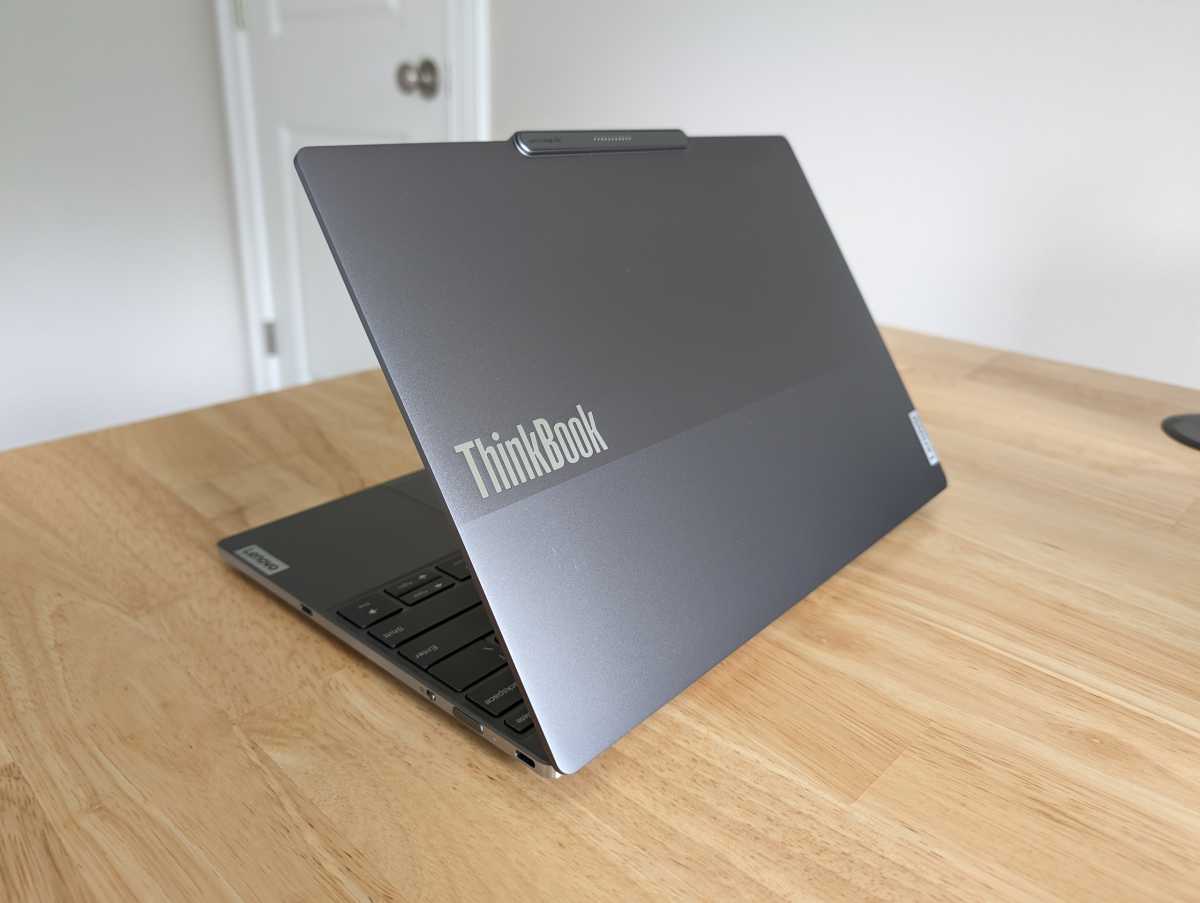 Lenovo ThinkBook partially open