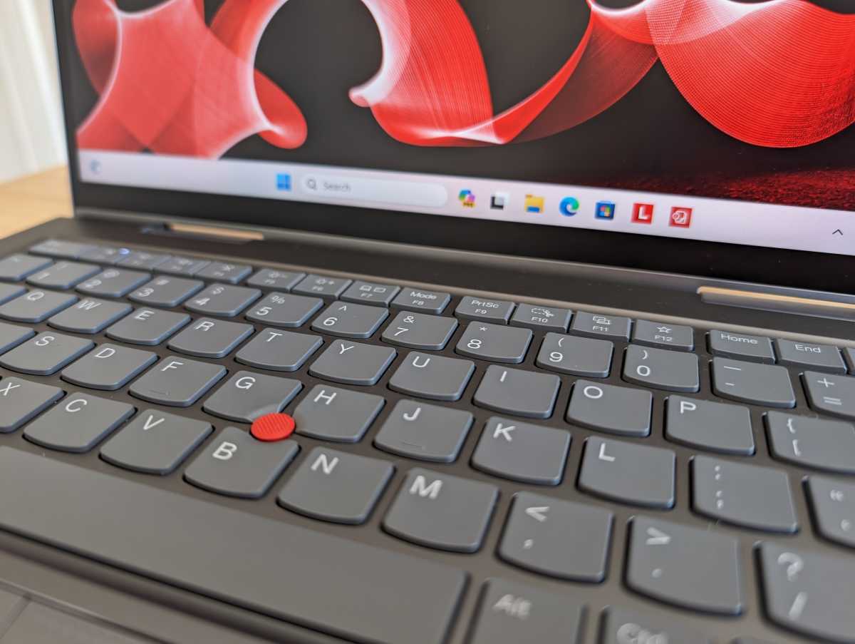 Lenovo ThinkPad zoomed in on keyboard