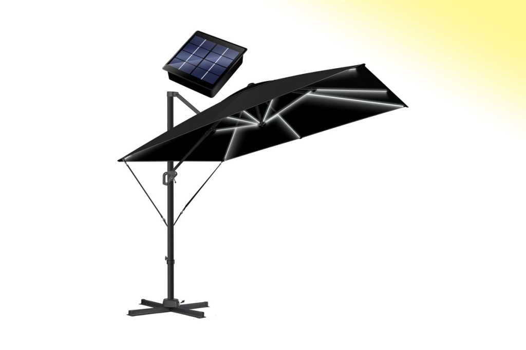 Image: Ideales Angebot fÃ¼r den Sommer: Kesser-Sonnenschirm mit Solarfunktion bei Amazon zum Sparpreis verfÃ¼gbar