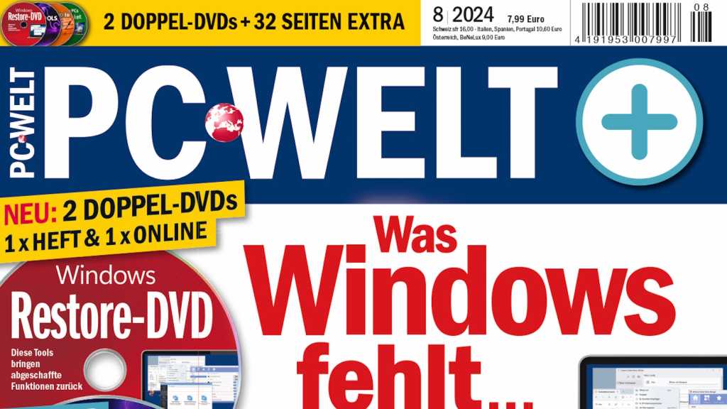 Image: PC-WELT 8/2024 jetzt am Kiosk: Was Windows fehlt...