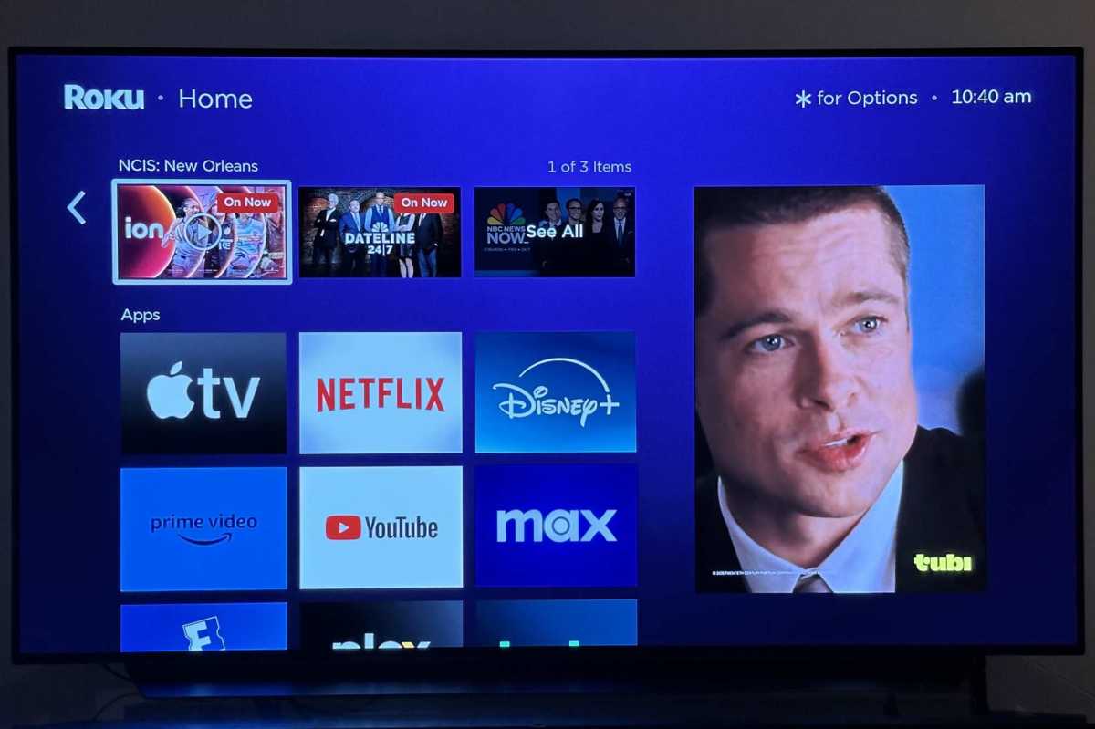 Roku video ad home screen