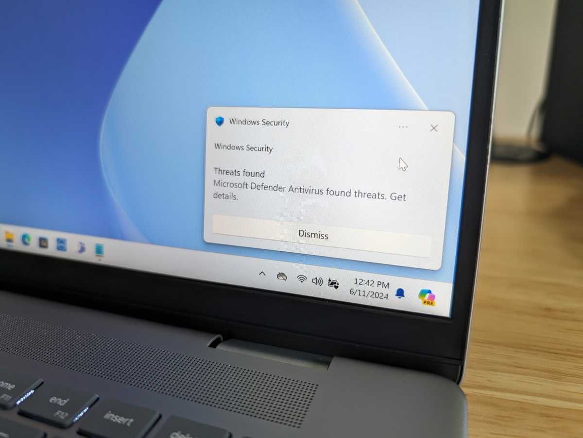Windows Security Antivirus threat found message
