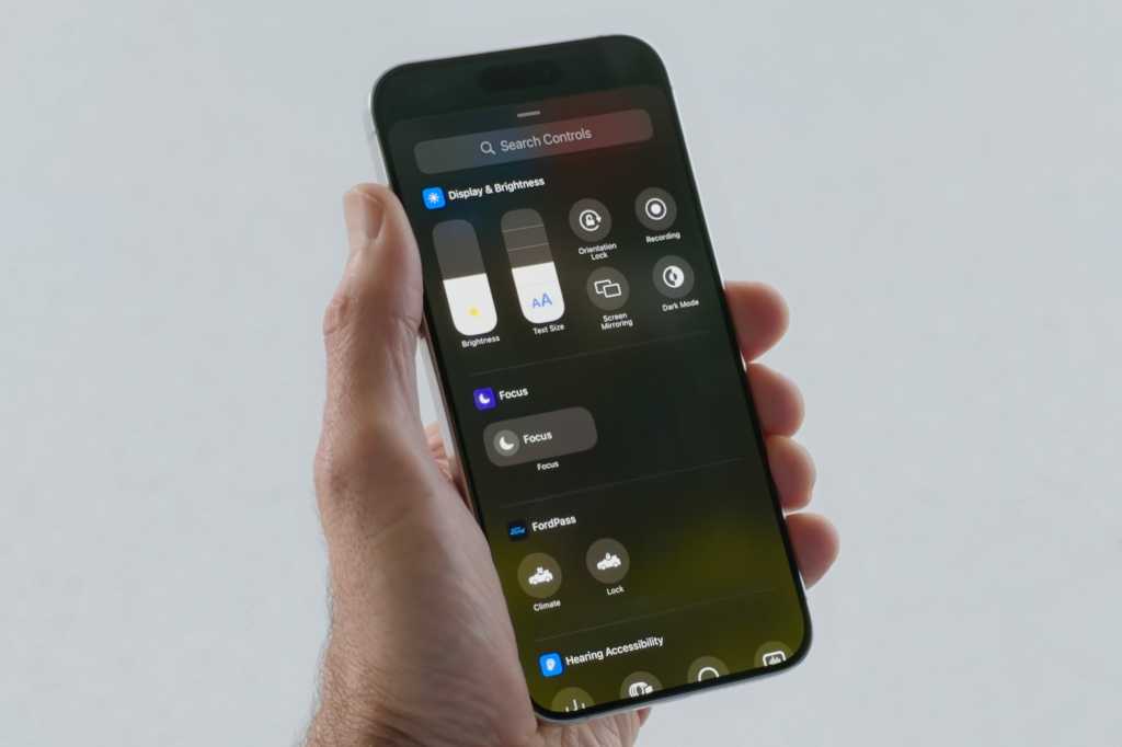 Image: iOS 18: das neue Kontrollzentrum