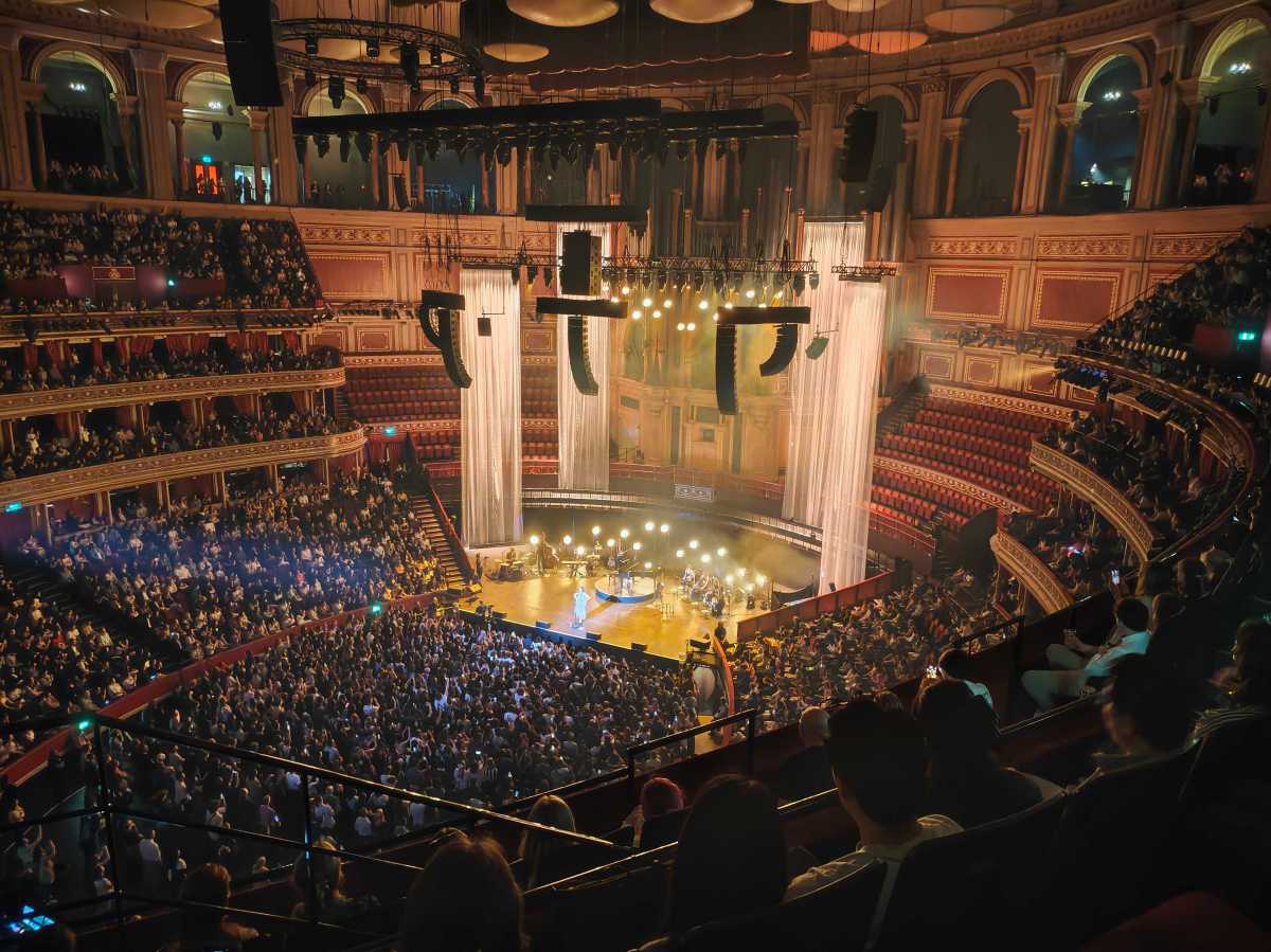 Laufey performing at the Royal Albert Hall in London