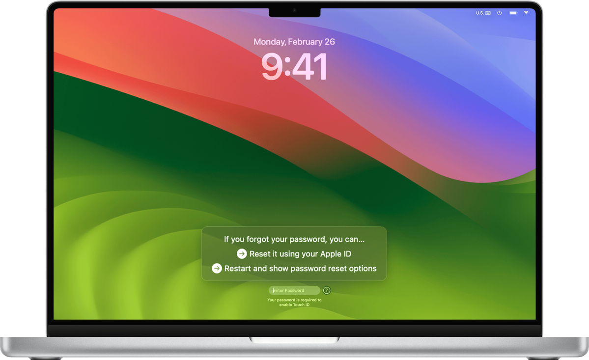 macOS Reminder for Forgotten Password