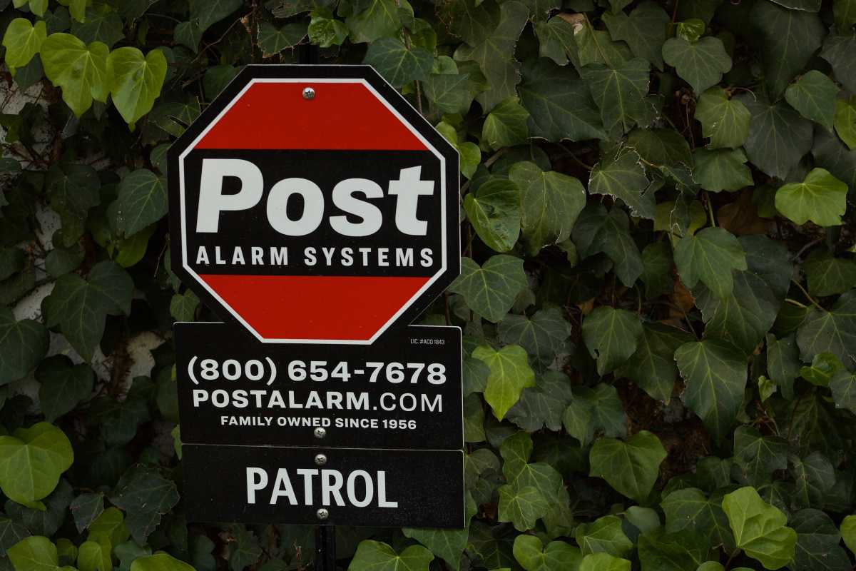 Post Alarm Systems yard sign