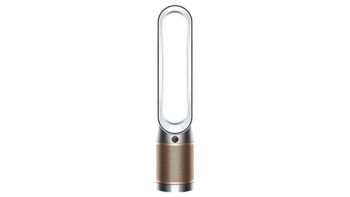 Dyson TP09 purifying fan on a white background