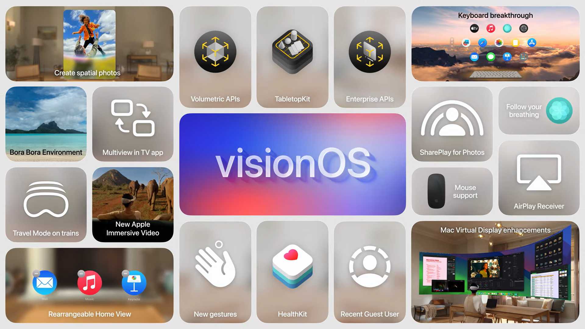 visionOS 2 features slide