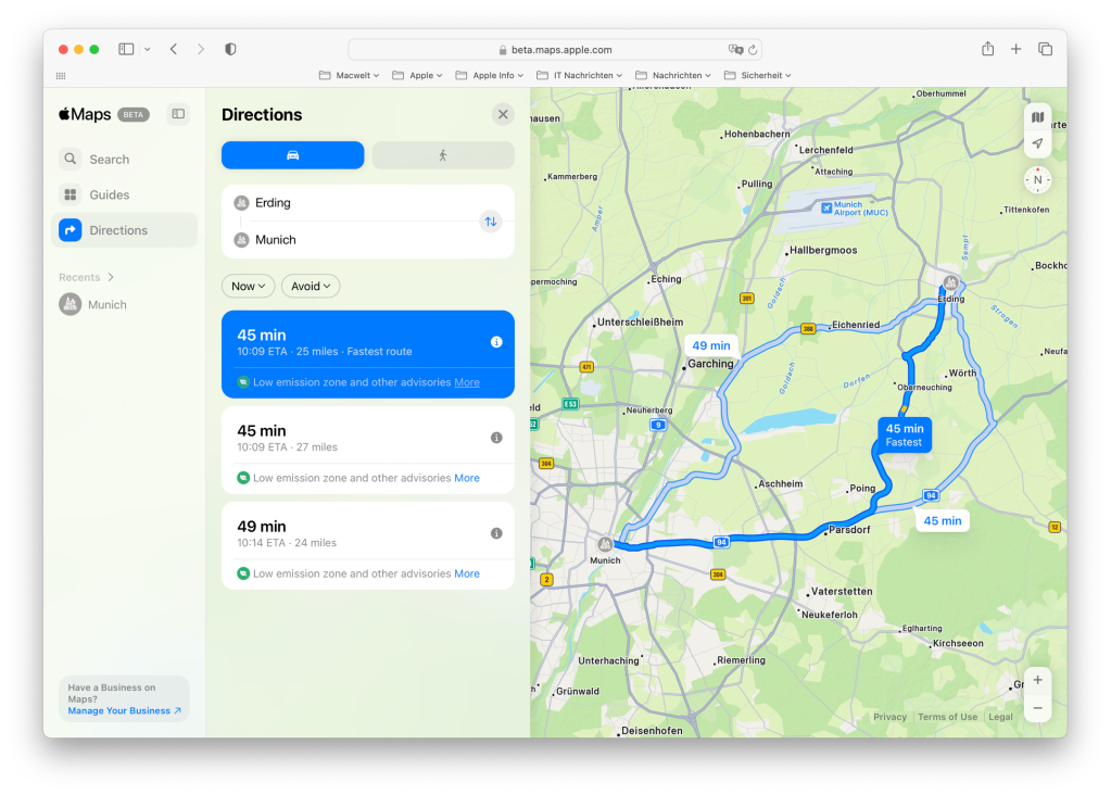 Image: Apple bringt Maps in den Browser â Konkurrenz zu Google Maps