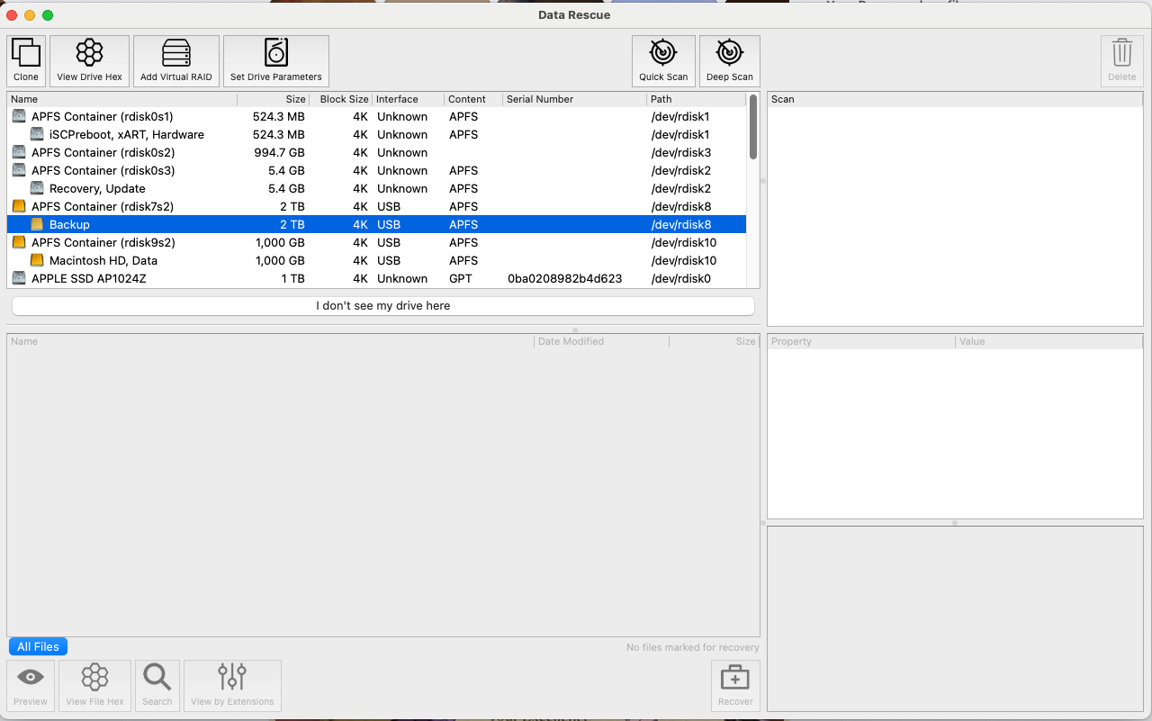 DataRescue6 4 The advanced tools menu in Data Rescue 6