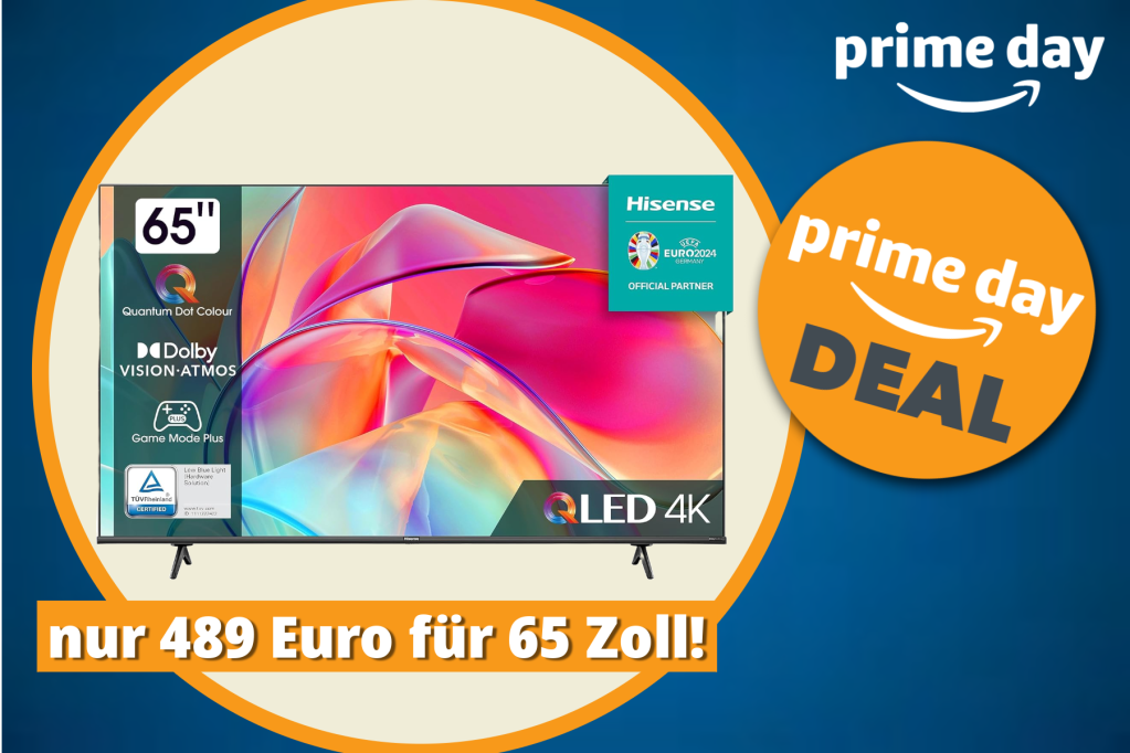 Image: Diesen Top-Smart-TV von Hisense mit 65 Zoll gibt es fÃ¼r nur 489 Euro zum Prime Day