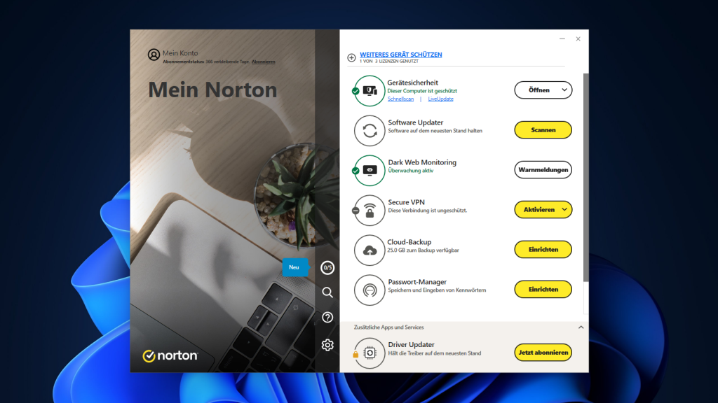 Image: Norton 360: Ãndern Sie diese 5 Einstellungen nach dem ersten Start