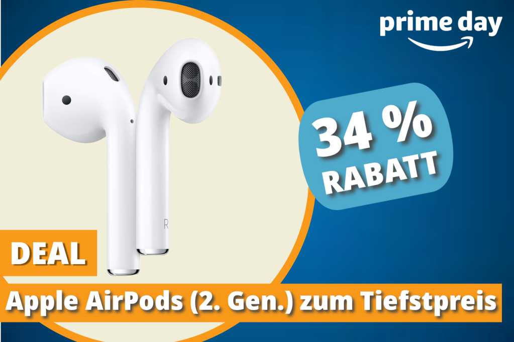 Image: Prime Day: Apple Airpods (2. Gen.) fÃ¼r nur 99 Euro bei Amazon