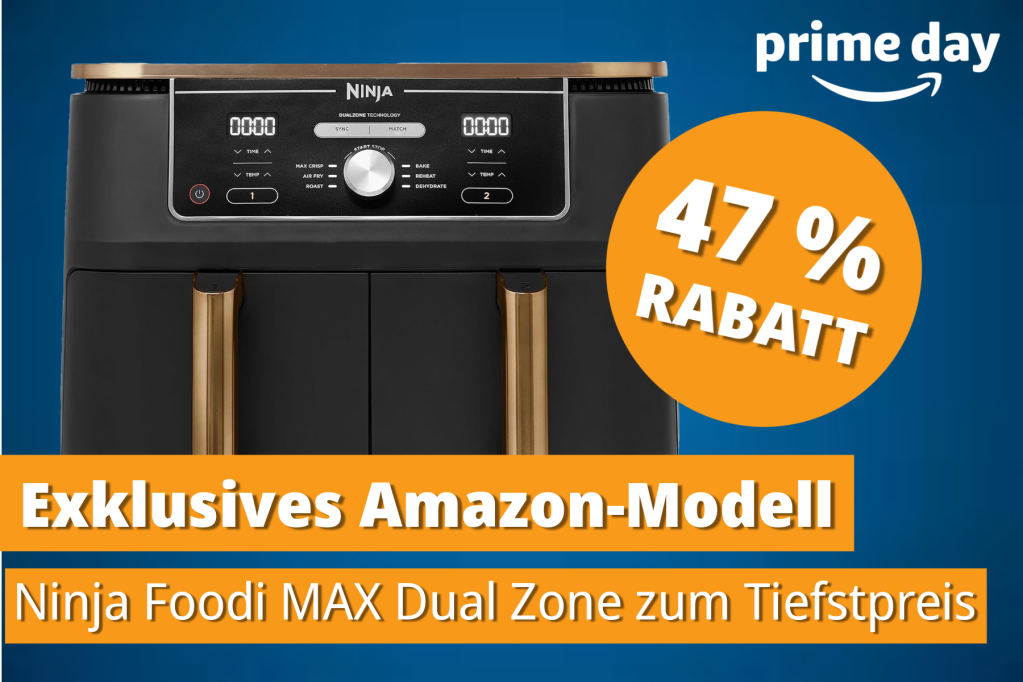 Image: Ninja Foodi Max Dual Zone: Exklusives Amazon-Modell jetzt fÃ¼r nur 160 Euro â 120 Euro gespart