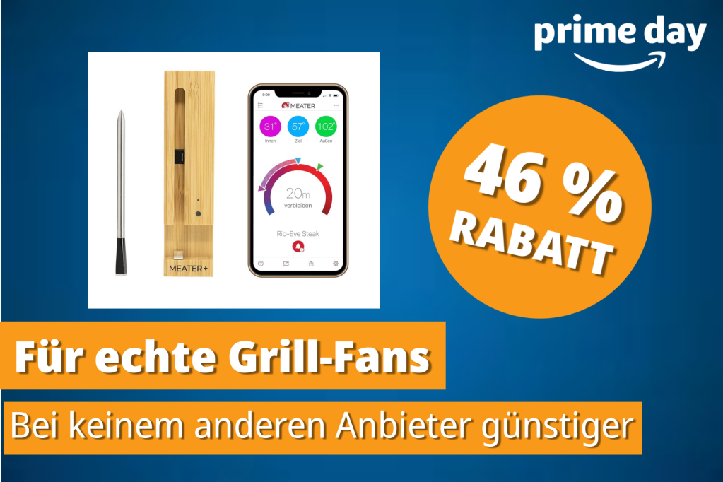 Image: Meater Plus zum Tiefstpreis beim Amazon Prime Day â geniales Grill-ZubehÃ¶r nirgendwo sonst gÃ¼nstiger