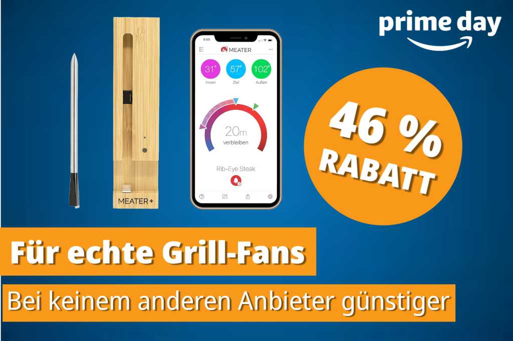 Image: Meater Plus zum Tiefstpreis beim Amazon Prime Day â geniales Grill-ZubehÃ¶r nirgendwo sonst gÃ¼nstiger