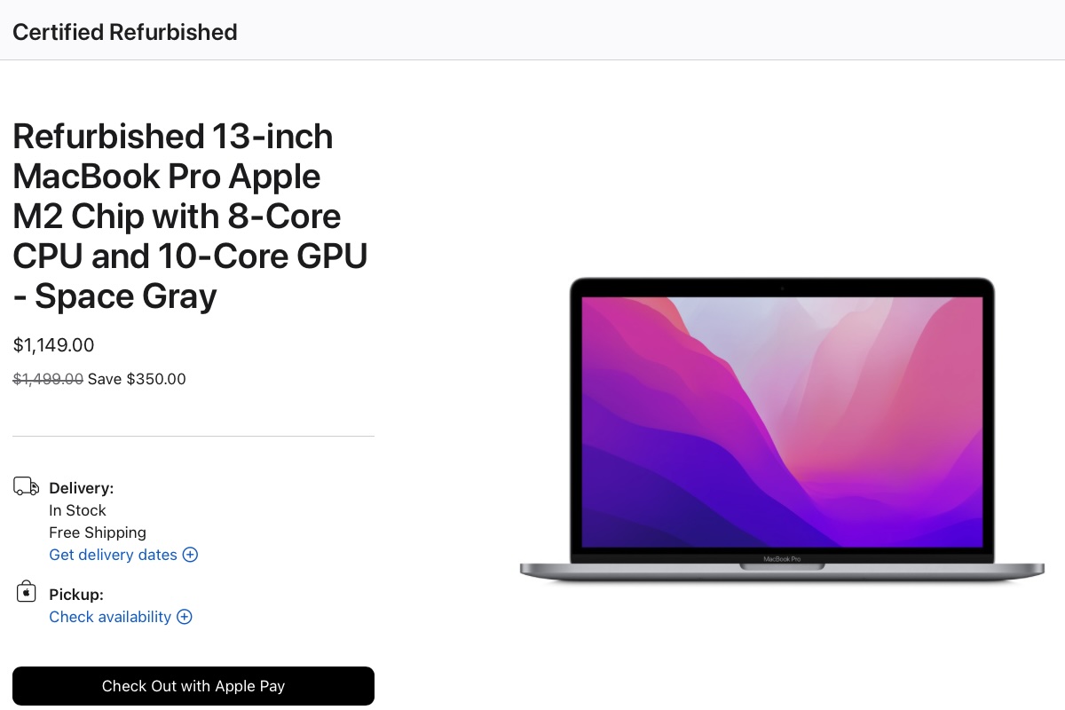 Refurbished MacBook Pro Apple