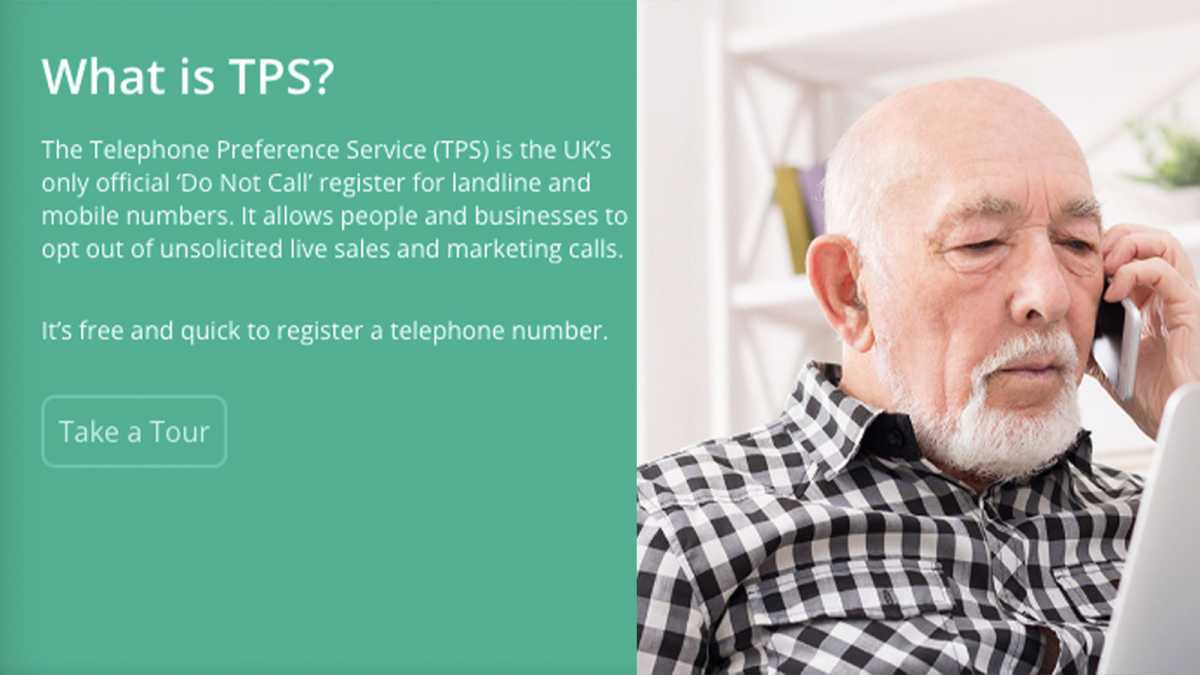 Telephone Preference Service website screengrab