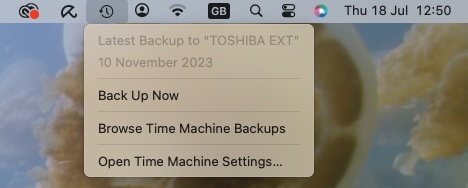 Back Up Time Machine Now
