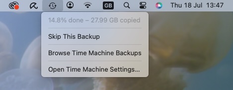 Skip Time Machine Backup