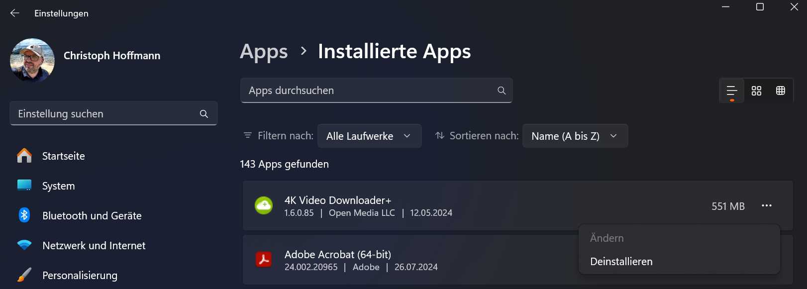 Windows-Tipps - Apps deinstallieren