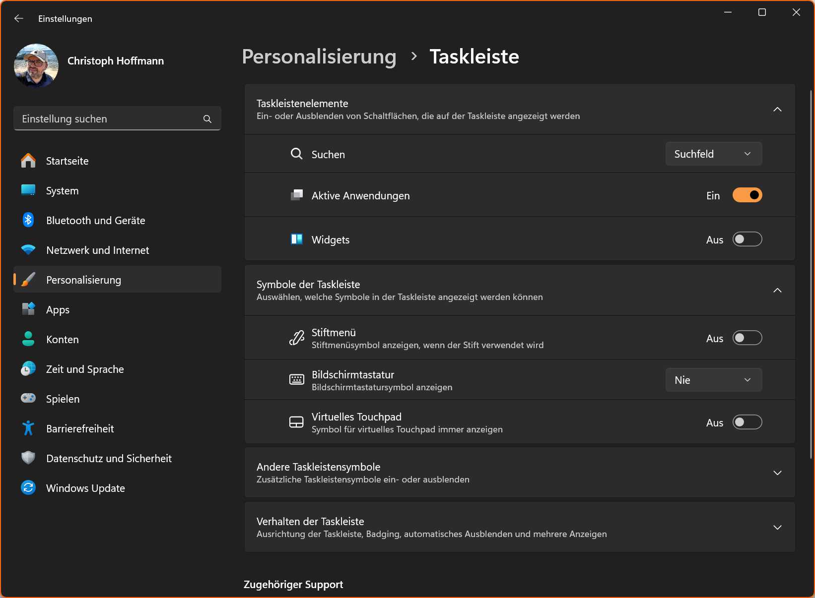 Windows-Tipps - Personalisierung-Taskleiste