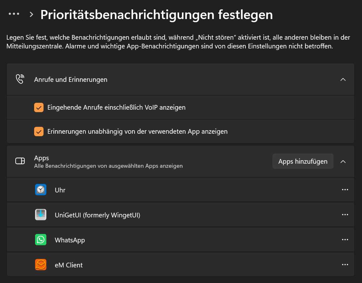 Windows-Tipps - Prioritätsbenachrichtigungen