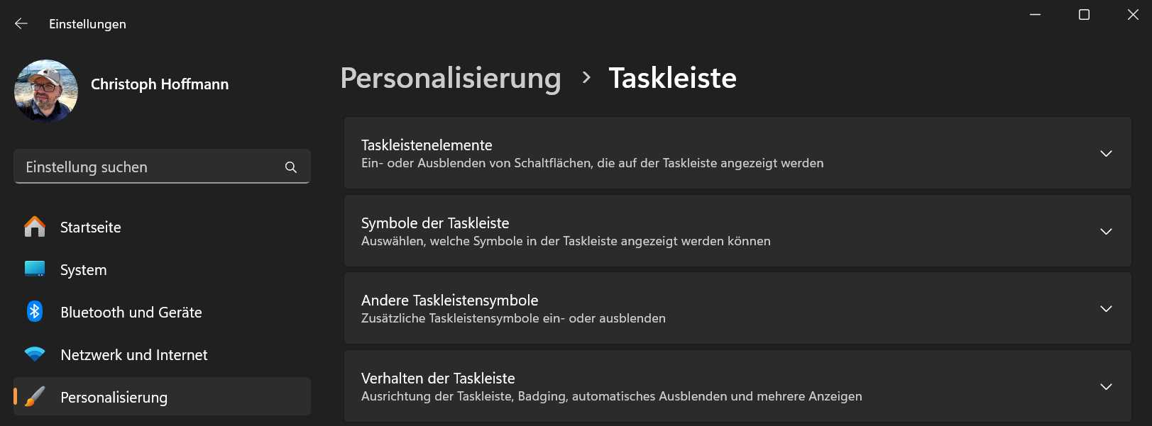 Windows-Tipps - Taskleiste Einstellungen
