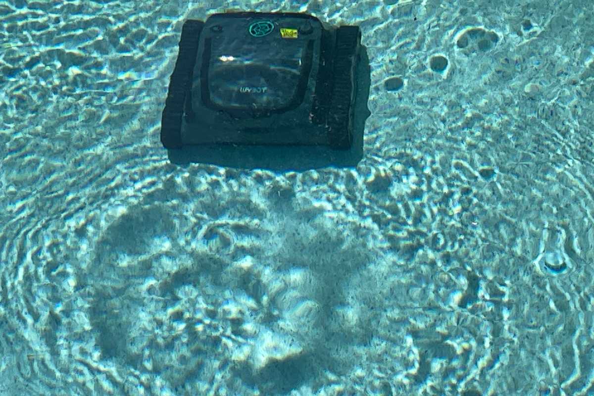 Wybot robotic pool cleaner in the pool