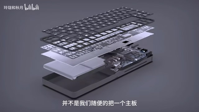 ling long folding keyboard exploded view