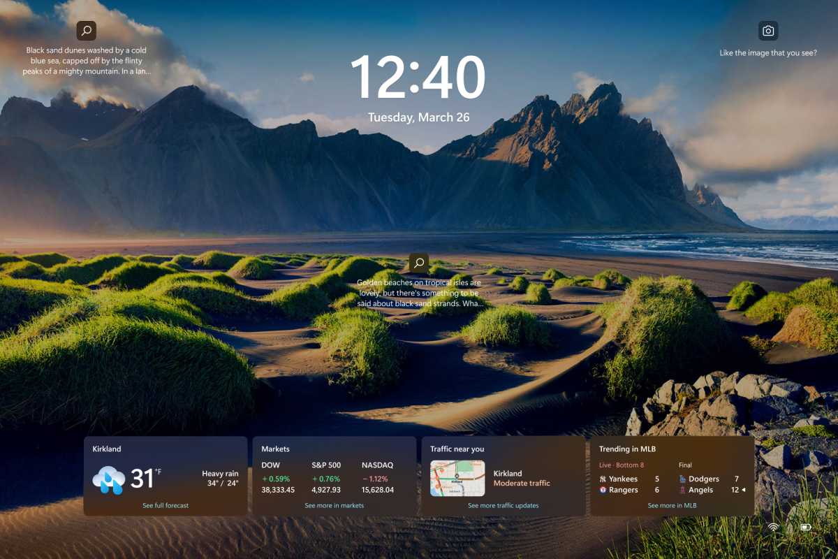 Windows 11 Weather & more lockscreen widget