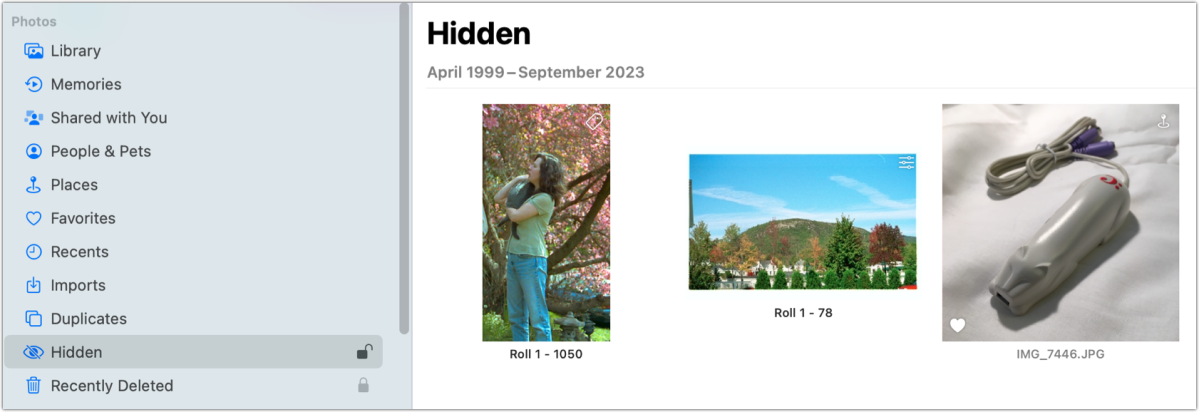 macOS Photos Hidden Album