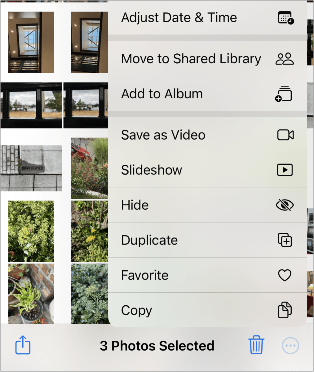 iOS hide photos