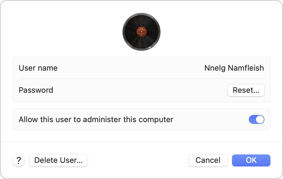 macOS allows the user to administer