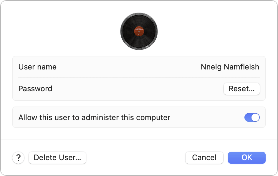 macOS allow user to administer