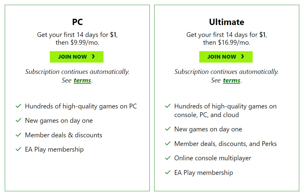pc game pass options
