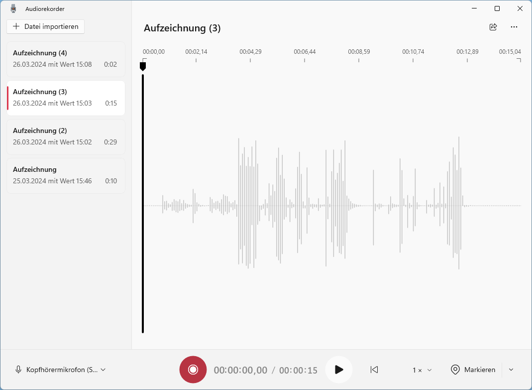 Windows Sound Recorder 