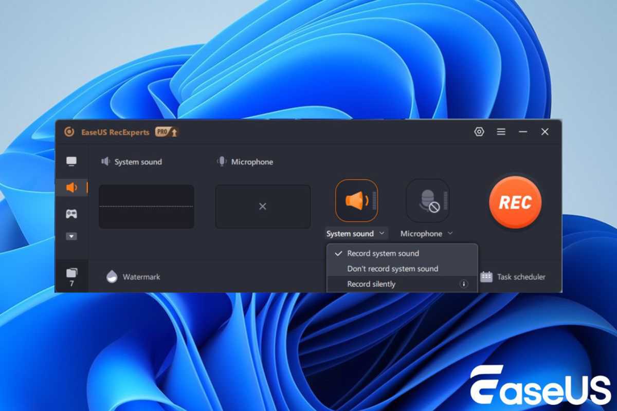 turn on system sound easeus recexperts