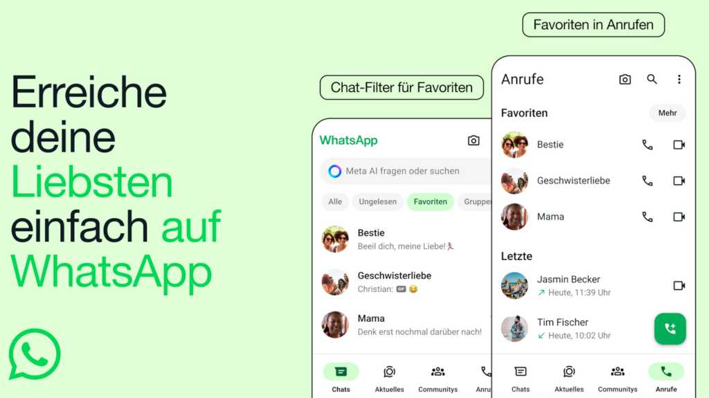 Image: Whatsapp fÃ¼hrt Favoriten fÃ¼r Kontakte und Gruppen ein: So nutzen Sie die neue Funktion