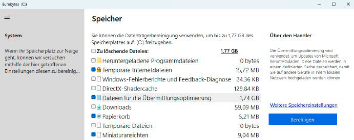 Überflüssiges löschen: Burnbytes ist in Cleanmgr+ enthalten und bietet Ersatz für die Datenträgerbereinigung, die Microsoft bald aus Windows entfernen will.