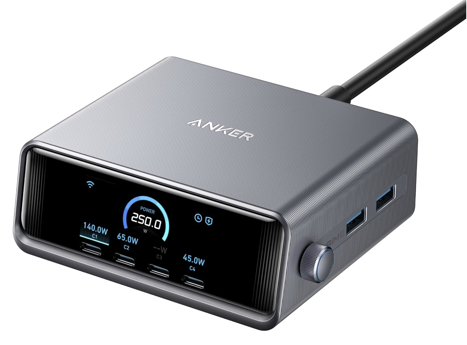 Anker Prime Charger (250W, 6 Ports, GaNPrime) – Best customizable USB-A/USB-C desktop charger