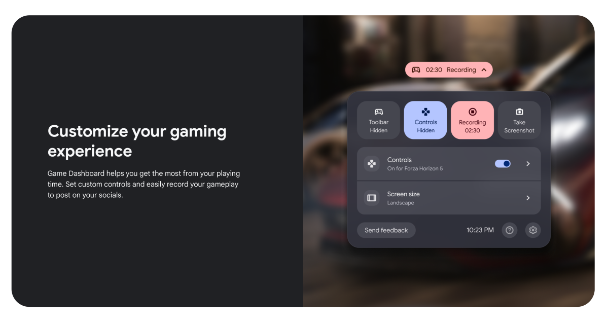 Chromebook Game Dashboard to customize your gaming experience