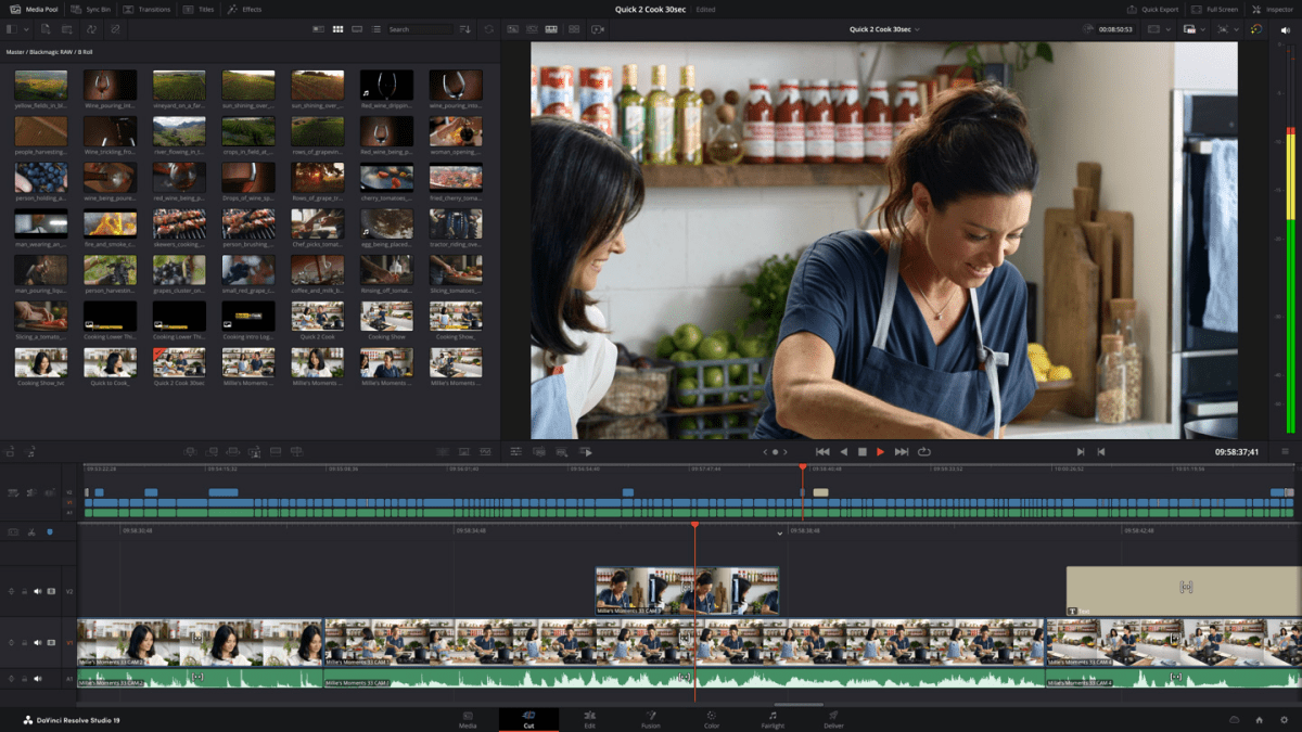 DaVinci Resolve 19 free video editing software used by professionals screenshot