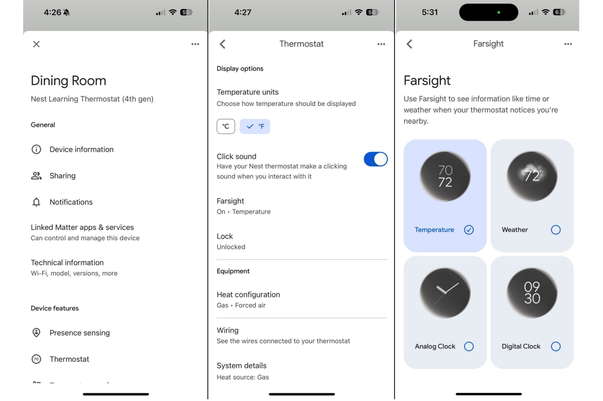 Nest Learning Thermostat Farsight