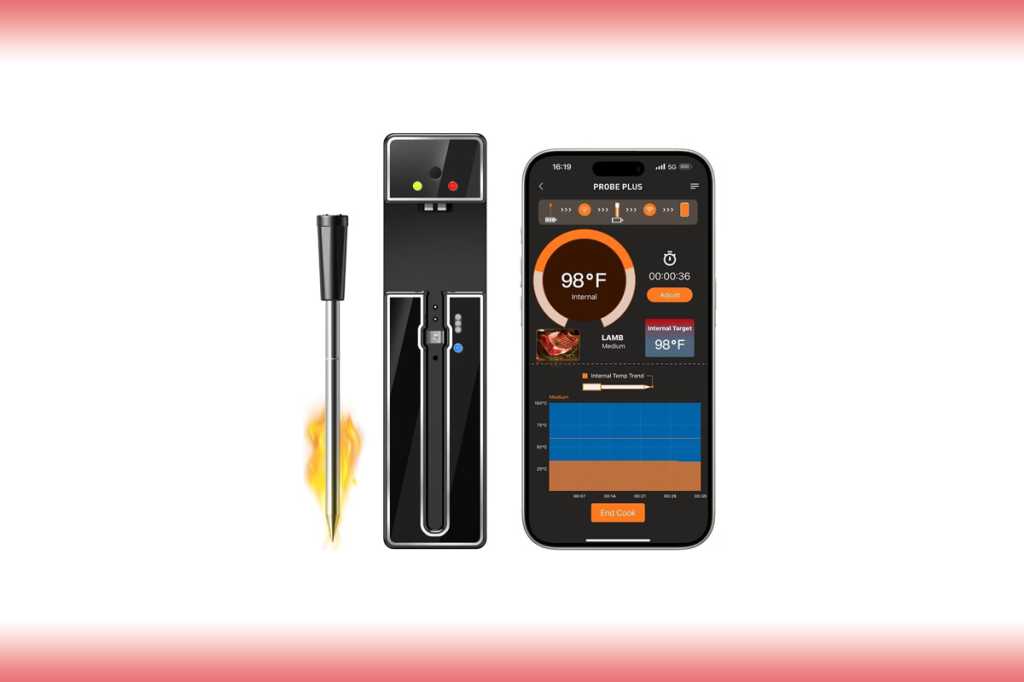 Image: Angebot fÃ¼r Grillmeister: Smartes Fleischthermometer fÃ¼r Android und iOS unter 30 Euro erhÃ¤ltlich